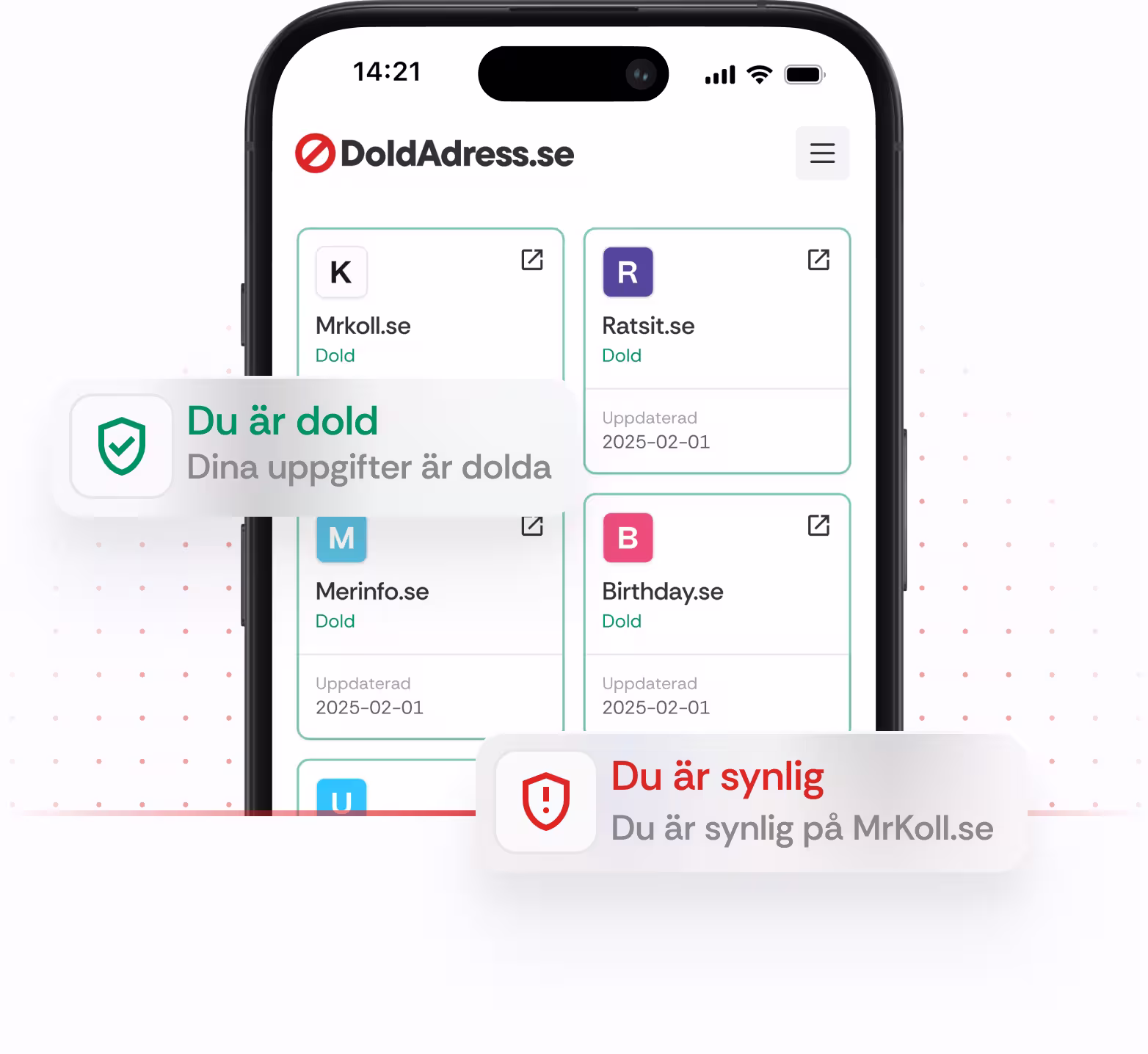 Doldadress phone screenshot